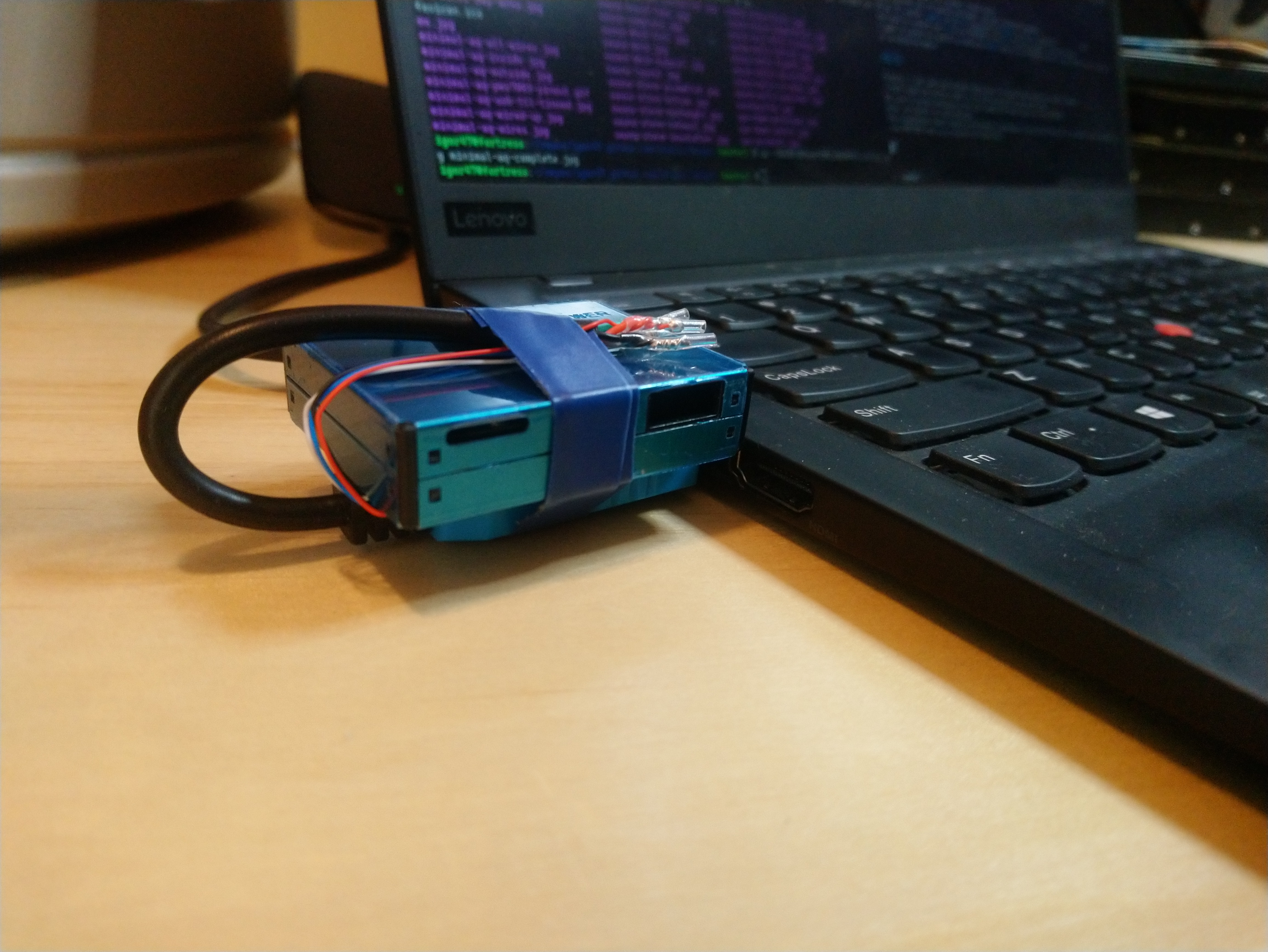 Plugged into computer